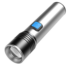 Đèn pin siêu sáng mini 3 chế độ sáng sử dụng sạc USB chống nước cao cấp nhỏ gọn dễ dàng mang đi du lịch dã ngoại nhỏ gọn đa năng - Hàng Chính Hãng