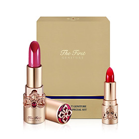 Bộ 2 son lì dưỡng ẩm ngăn lão hóa OHUI The First Geniture Lipstick Special Set 2pcs