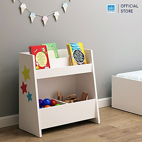 Mua Kệ Gỗ Cho Bé Montessori Nhiều Ngăn  Để Sách Vở Và Đồ Chơi Màu Trắng SIB Decor TCB07