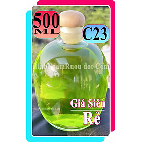 Mua  Mua 7 Tặng 1   C23 Chai Đựng Rượu Thủy Tinh Trong Và C23M Phun Mờ 500ml - Đẹp Cao Cấp - Nắp Kín Thủy Tinh Trong - Tặng Biếu Sang Trọng