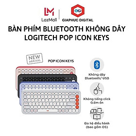 Bàn phím Bluetooth không dây Logitech POP ICON KEYS - Hàng Chính Hãng