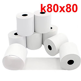 Giấy in hoá đơn bán hàng k80mm/K57mm, chất giấy trắng đẹp, dùng được cho tất cả các loại máy in hoá đơn khổ rộng 80/57mm ( hàng nhập khẩu)