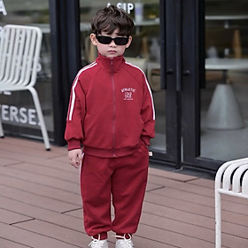 Set Thu Đông Bộ Quần Áo Khoác Thể Thao Nỉ Cao Cổ Cho Bé Trai 1-8 Tuổi Dành Cho Bé Trai