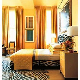 Mua Rèm cửa vải LUCYA18-8 có thanh treo hợp kim nhôm màu vàng đồng đầu nhọn  - cao cố định 2m