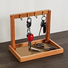 Mail Sorter Desktop Mail &amp; Key Holder Organizer with Key Hooks 228x150x260mm