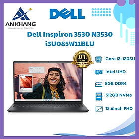 Mua Laptop Dell Inspiron 3530 N3530-i3U085W11BLU (Core i3-1305U | 8GB | 512GB | Intel UHD | 15.6 inch FHD | Win 11 | Office | Đen) - Hàng Chính Hãng - Bảo Hành 12 Tháng
