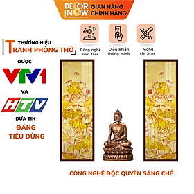 Đèn Hào Quang Phật In Tranh Trúc Chỉ ĐỐI DECORNOW, Trang Trí Ban Thờ Cho Tượng Phật, Hào Quang Trúc Chỉ DCN-29
