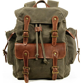Casual Outdoor Backpack Men's Canvas Bag Travel Retro Western Cowboy Backpack