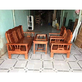 Bàn ghế gỗ xoan quạt phòng khách