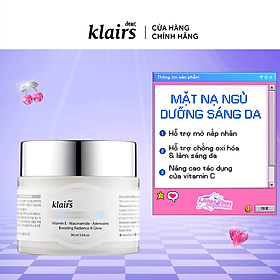 Hình ảnh Mặt nạ ngủ dưỡng da Dear, Klairs Freshly Juiced Vitamin E Mask 90ml