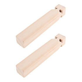 2 Pieces Wooden Train Whistle Flute Musical Instrument Toy for Musical Lovers Kids, Wooden Flutes for Kids Musical Listening Practice Toy