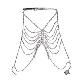 Body Chain Bra Chain Body Jewelry Beach Necklace  for Prom Nightclub