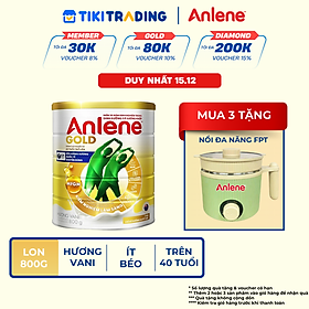 Bao bì mới - Sữa Bột Anlene Gold Hương Vanilla (Hộp Thiếc 800g)
