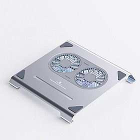 Mua Giá Đỡ Laptop Nhôm 2 Quạt Tản Nhiệt LED Kê Đỡ Máy Tính 11 inch -16 inch Cao Cấp Để Bàn P17F