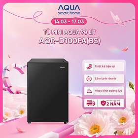 Tủ lạnh Aqua 90 lít AQR-D100FA(BS) - Freeship toàn quốc - Hàng chính hãng
