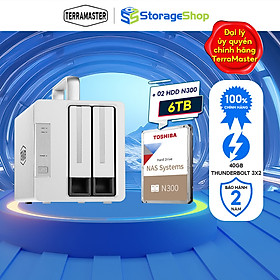 Mua Bộ Thiết bị lưu trữ DAS TerraMaster TD2 Thunderbolt 3+NAS N300 Hàng chính hãng
