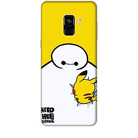 Ốp lưng dành cho điện thoại  SAMSUNG GALAXY A8 2018 hinh Big Hero Pikachu