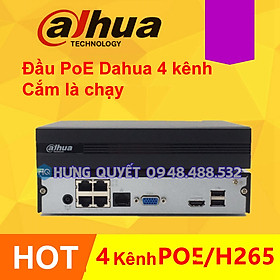 Mua Đầu ghi hình IP 4 kênh PoE Dahua NVR2104 Đầu POE Dahua Hàng nội địa đã up Tiếng Việt P2P Quốc tế - hàng chính hãng