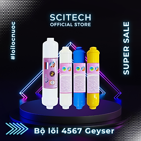 Mua Bộ lõi số 4 5 6 7 máy lọc nước Nano Geyser TK by Scitech (Lõi T33 lớn-T33-Khoáng-Khoáng/Nano Silver) - Hàng chính hãng