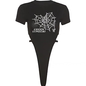 Áo Bodysuit khoét eo sexy in hình - Kèm ảnh thật - hình in sắc nét, vải xịn mịn