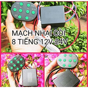 BỘ MẠCH NHẠI CÒI BÀN PHÍM KÊU 8 CHẾ ĐỘ CỰC HAY LẮP XE MÁY ÔTÔ MẪU MỚI