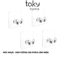 Mua 4 Giá Dán Tường Trong Suốt Gài Phích Điện  Móc Dán Tường Gài Các Loại Phích Điện Dán Tường. TakyHome 4000Set4