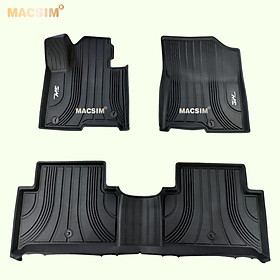 Thảm lót sàn xe ô tô Kia sorento 2021- nay Nhãn hiệu Macsim 3W chất liệu nhựa TPE đúc khuôn cao cấp - màu đen