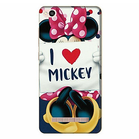 Ốp Lưng Dành Cho Điện Thoại Xiaomi Redmi 4A - I Love Mickey