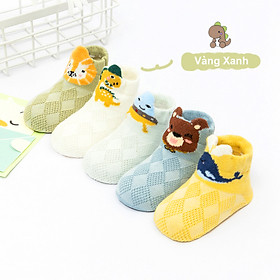 Tất cho bé gái và bé trai 0-3 tuổi thoáng khí Baby-S, Set 5 tất lưới cho bé hình thú ngộ nghĩnh nhiều màu sắc xinh xắn – ST022