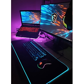 Mua Miếng lót chuột LED RGB pad chuột gaming chơi game deskpad cỡ lớn viền sáng led chống trượt nhiều chế độ - Hàng chính hãng