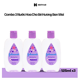 Combo 3  Chai Nước Hoa Cho Bé Johnson's Baby Cologne Hương Ban Mai Morning Dew Baby Cologne 125ml