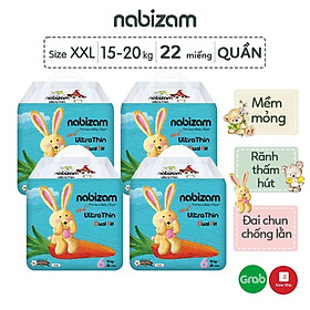 COMBO 4 Tã Bỉm Quần NABIZAM Ultra Thin Nội Địa Hàn Mỏng Vượt Trội