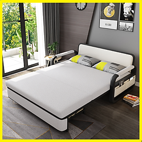 Mua Giường Sofa Gấp Gọn Thành Ghế Sofa. KT 1m30 x 1m90. Sofa Giường Thông Minh Khung Thép Chịu Lực Sơn Tĩnh Điện.Giường Ngủ Đa Năng Gấp Gọn