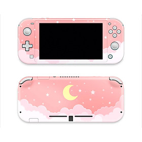 Mua Skin decal dán Nintendo Switch Lite mẫu Starry sky Rose gold Yellow moon (dễ dán  đã cắt sẵn)