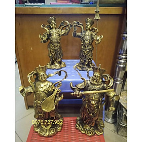 Mua Bộ tượng tứ đại thiên vương bằng đồng cao 24cm  tượng tứ đại thiên vương