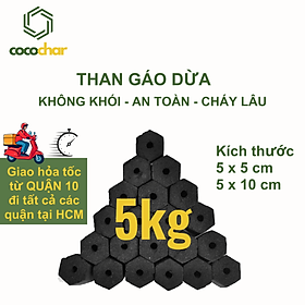 Hình ảnh 5kg - Than nướng BBQ không khói/ than gáo dừa không khói Cocochar, than gáo dừa