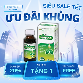 Siro ho cho mẹ bầu và trẻ sơ sinh Anviho hỗ trợ giảm ho khan tiếng đau rát họng Chai 100ml Tâm An Pharma