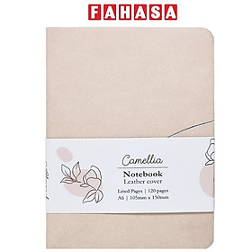 Sổ Da Bìa Cứng Camellia A6 - Kẻ Ngang - 120 Trang 100gsm - The Sun - Almond