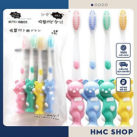 Mua Combo 4 Bàn Chải Đánh Răng Trẻ Em - Hàng xuất khẩu Nhật (Hình thú thỏ  gấu)