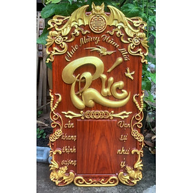 Mua Đốc lịch gỗ Hương đỏ - chữ PHÚC - Lịch cỡ trung 14.5cm x 20.5cm