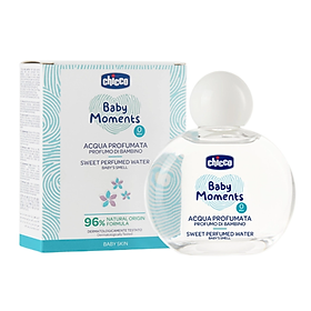 Nước Hoa Hương Tự Nhiên CHICCO Baby Moments Sweet Perfumed Water, Cho Bé Từ 0 Tháng, 100ml