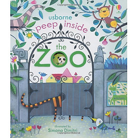 Sách Usborne Peep Inside The Zoo