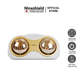 Đèn sưởi nhà tắm 2 bóng hàng chính hãng Nineshield NS032B