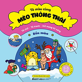 Sách Tô Màu Cùng Mèo Thông Thái - Bốn Mùa