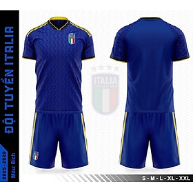 Bộ Quần Áo Bóng Đá  Người Lớn - Italia ( Vải Thun )