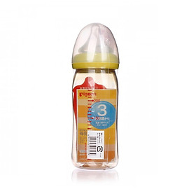 Bình Sữa Cổ Rộng Pigeon nhựa PPSU PLUS 240ml (Giao màu ngẫu nhiên)