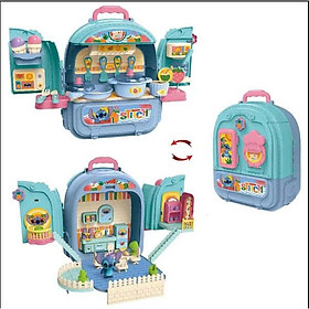 Đồ Chơi DISNEY - ST008-991A - Bộ Balo Nhà Bếp Stitch Cho Bé (KT 26.3x15.2x30cm)
