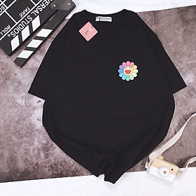 Áo Thun Tay Ngắn UNISEX Bông Hoa - Hình chụp thật