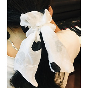 Chun buộc tóc vải/ Cột tóc vả hình nơ xinh HOT HIT COMBO 2 CÁI ( MÀU NGẪU NHIÊN )