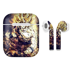 Mua Miếng dán skin cho AirPods in hình Dragon Ball - Goku Super Saiyan 2 - 7vnr54 (AirPods  1 2  Pro  TWS  i12)
